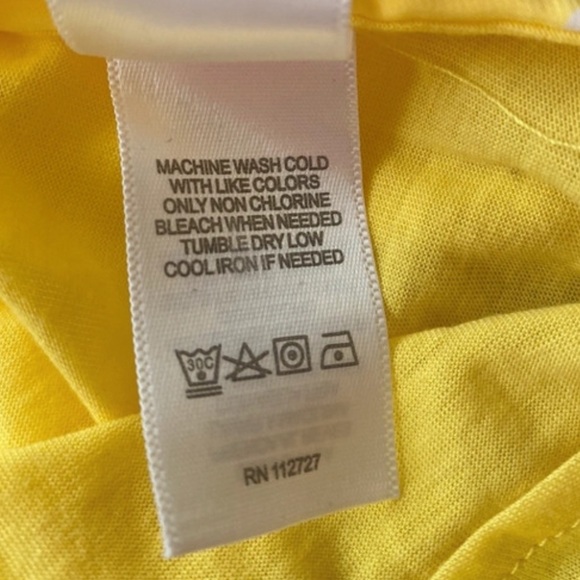 💥Hanna & Gracie Women Sleeveless Patterned Yellow & WhiteTop M - Picture 10 of 10